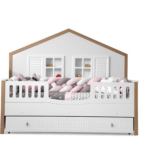 Bettrahmen Kinderbett Bett Kinderzimmer Kinderzimmermöbel Weiße Holz