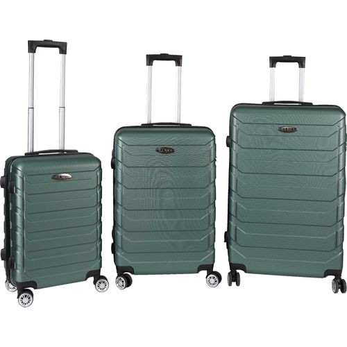 Trolley Koffer Reisekoffer 3er Kofferset Hartschalenkoffer Grün Größe S,M,L