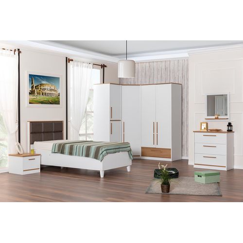 Kinderzimmer Garnitur Luxus Kinderbett Nachttisch Kommode Schrank 4tlg