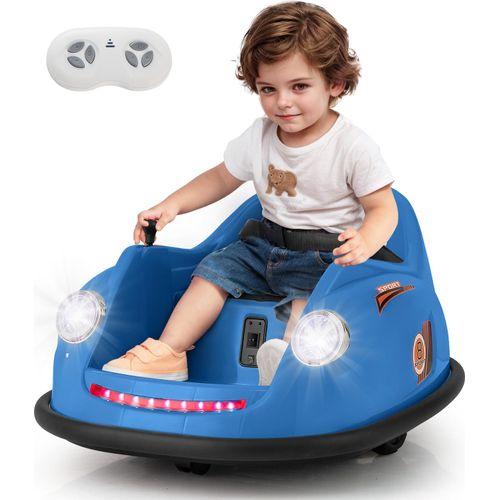 COSTWAY 12V Autoscooter Kinder, Elektro Bumper Car Elektroscooter für Kinder von 2–5 Jahren (Blau)