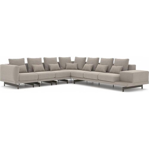 Wohnzimmer Luxus Einrichtung Ecksofa L-Form Polstermöbel Sofa Couch