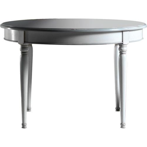 Runder Esstisch Esszimmer Tische Möbel Einrichtung Holztisch Weiß Italien