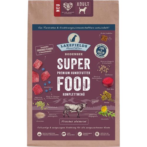 Trockenfutter Hund SUPERFOOD Premium WEIDERIND für ausgewachsene Hunde, 2.5 kg