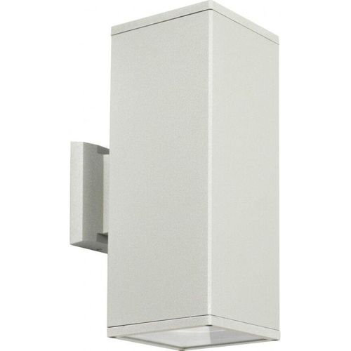 Außen Wandlampe IP54 Modern in Silber Up Down Outdoor Wandleuchte Außenleuchte Wand Balkon Terrasse