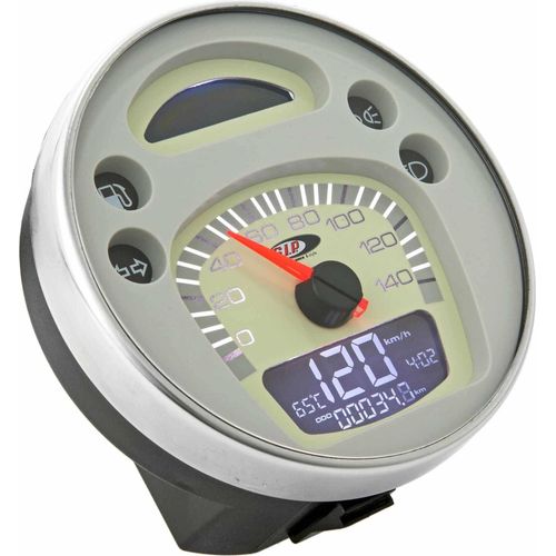 SIP 2.0 Digital/Analog Tachometer/Odometer 140 km/h Beige Stahl 24 Funktionen