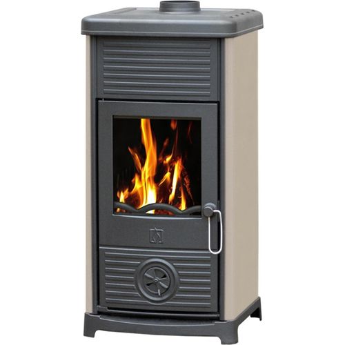 EEK A+ Kaminofen Plamen Maestral N mit Herdplatte, creme - 6,5kW