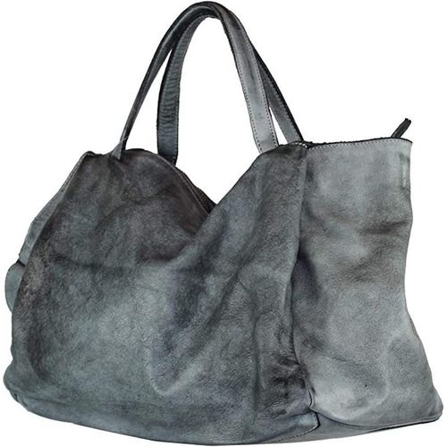 BZNA Handtasche Diana grau Designer Schultertasche Tasche Ledertasche