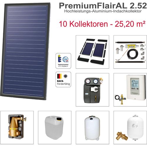 Solarbayer PremiumFlairAL Indach-Solarpaket 10 Bruttofläche 25,20 m² Solaranlage