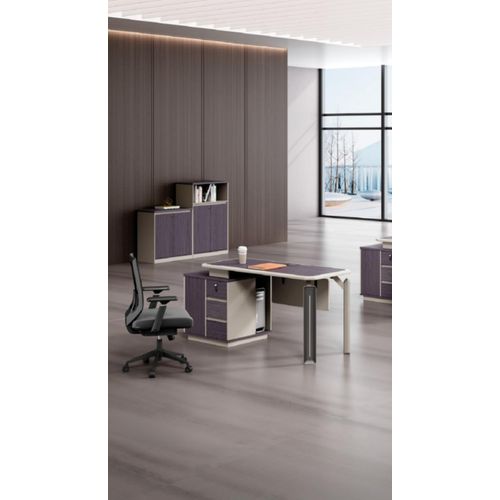 Stilvolle Büro Schreibtisch Holzmöbel Arbeitsumgebung Schubladen