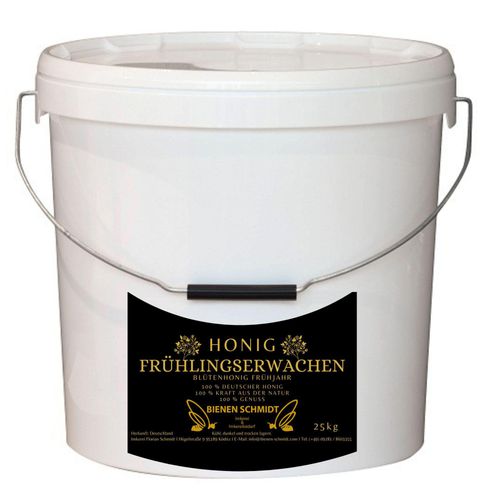 25 kg Eimer lebensmittelecht Original Deutscher Honig Frühjahrshonig aus Oberfranken (Nord-Bayern) Honig rein und natürlich