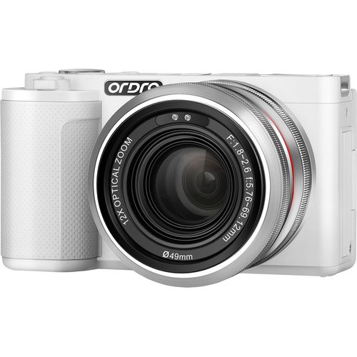 ORDRO G730 5K Digitalkamera 64MP WiFi Digitalvideokamera Camcorder 3,2 Zoll Flip-Touchscreen 12-fach optischer Zoom Auto/Manueller Fokus Eingebaute Akkufilter fuer Vlogging-Videofotografie