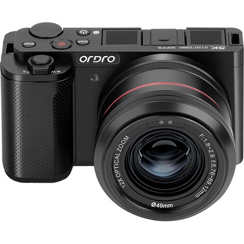 ORDRO G730 5K Digitalkamera 64MP WiFi Digitalvideokamera Camcorder 3,2 Zoll Flip-Touchscreen 12-fach optischer Zoom Auto/Manueller Fokus Eingebaute Akkufilter fuer Vlogging-Videofotografie