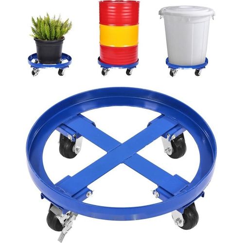 Transportroller für Fass - Fassroller für 55 Gal, Ø615x188mm - Rollbrett für Fass Transport - Industrieller Transportroller für 55-Gallonen-Fass