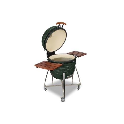 Kamado CL-26 Profi Keramik Grill Grün, Grilldurchmesser 66cm, Grillrostdurchmesser 57cm, BBQ Grillei Holzkohlegrill Grill Keramikgrill