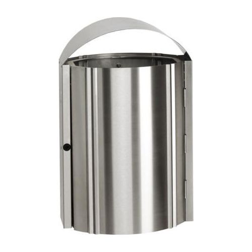 Abfallsammler mit Standfüßen - 50 l - 800 x 480 x 350 mm (HxBxT) - Edelstahl