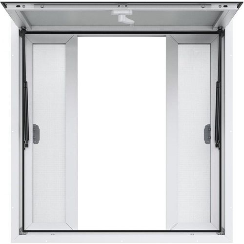 Imbissstand Servierfenster Food Truck mit Markise 943x943mm Mobiler Imbiss Verdeck für Imbisswagen