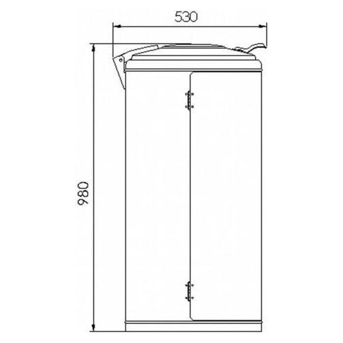 Abfallsammler - 120 l - Freistehend - Müllsammler - laubgrün