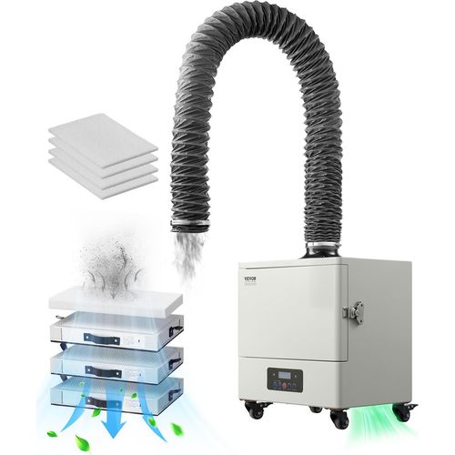 VEVOR Schweißrauchabsaugung, 459 m³/h Schweißrauchabsorber, 10 Geschwindigkeiten und Fernbedienung Rauchabsaugung zum Schweißen, Gravieren, Heimwerken