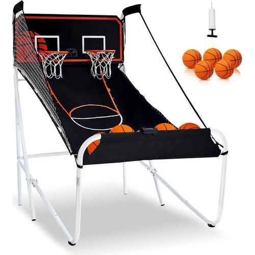 Faltbares Arcade-Basketballspiel - Basketballkorb für 2 Spieler - tragbarer Basketballständer - perfekt für drinnen und draußen