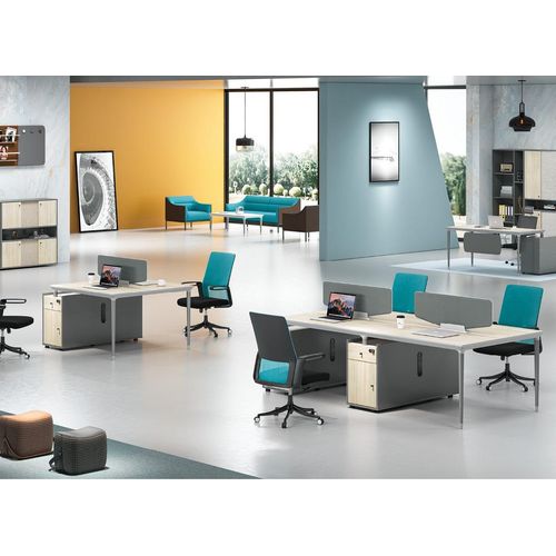 Möbel Einrichtung Ausstattung Tisch Callcenter 4 Arbeitsplätze Schreibtisch Büro