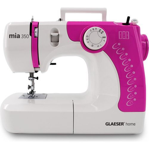 GLAESERhome Nähmaschine mia350 pink | Anfänger Nähmaschine