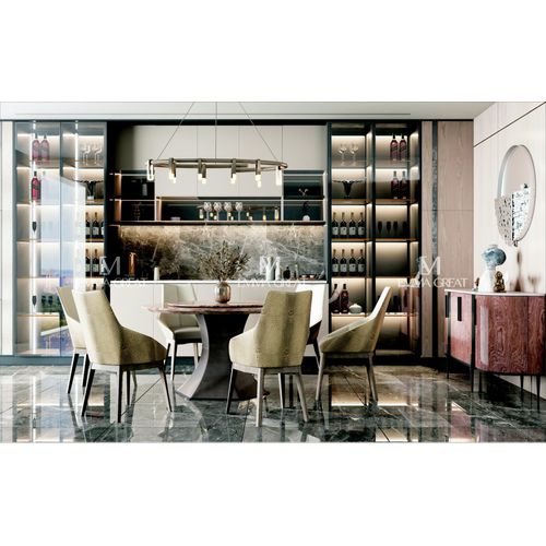 Rundtisch Marmor Platte Luxus Runder Tisch Runde Tische Esstisch 135cm Stein Neu