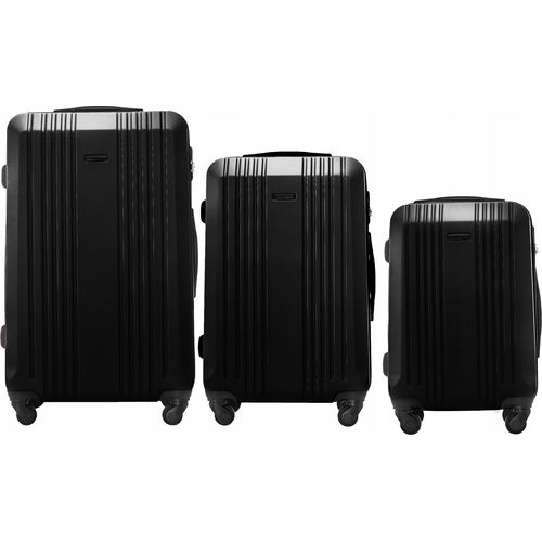 WINGS koffer Reisegepäck Set 3-teilig KESTREL ABS+ schwarz