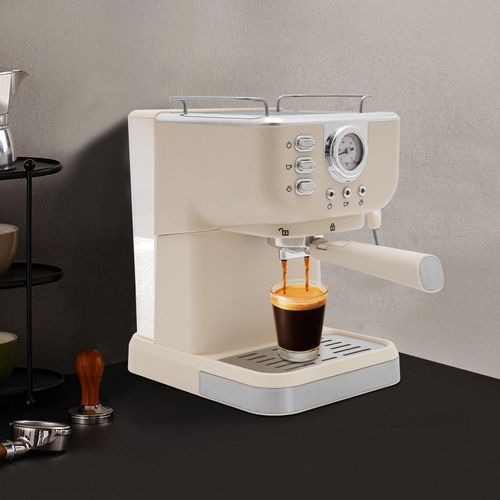 Espressomaschine, Espressomaschine mit Milchaufschäumer, Kompakte Espresso-Kaffeemaschine