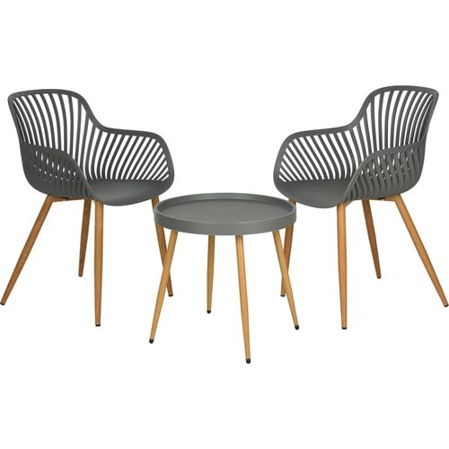 Zestaw Mebli Balkonowych Stó I 2 Krzesa Szary