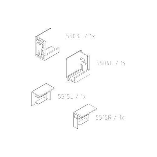 Kermi 2535869 EBNI010 Set Wandwinkel