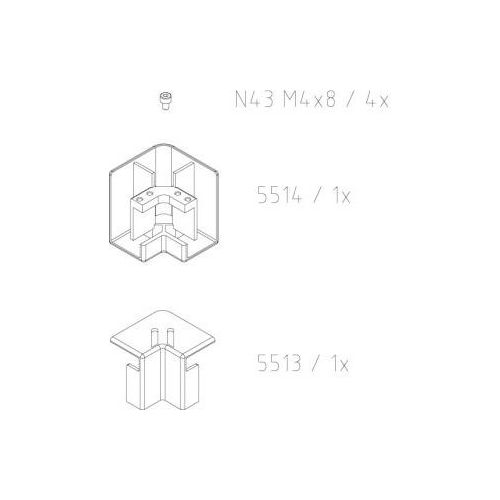 Kermi 2535882 EBNI017 Set Eckverbinder
