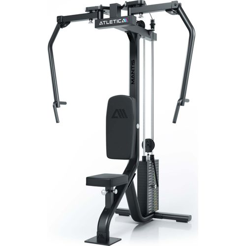 ATLETICA MANTIS Butterfly & Reverse Combo | Weight Stack 95kg Gewichtsblock | 2-in-1-Gerät für Brust, Schultern und Rücken | verschiedene Griffpositionen