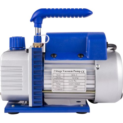 SucceBuy 370ml 9CFM 1HP Klimaanlage Kältemittel-Vakuumpumpe mit Vakuumkammer Entgasungskammer AC-Vakuumpumpe