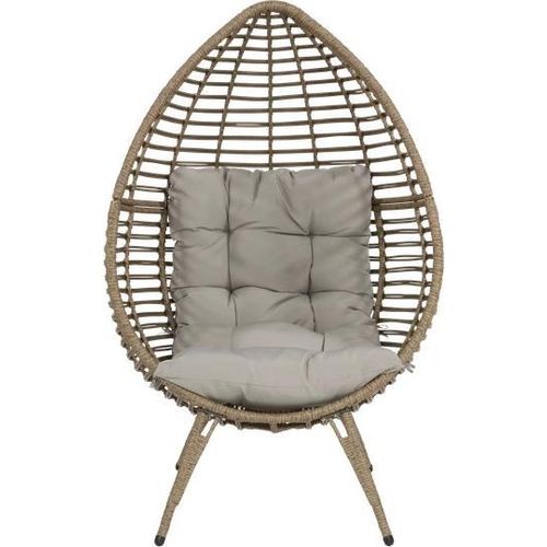 Relax - Stuhl - Stroh - 99x91x156 cm - Stahl & Korbgeflecht