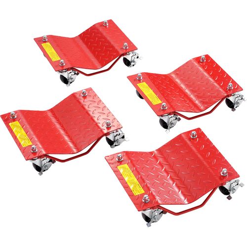 VEVOR Rollwagen Schwerlast Autotransporter aus Stahl mit 3600 kg Tragkraft, Rollwagen mit Bremsen, Fahrzeugtransportwagen zum Transportieren