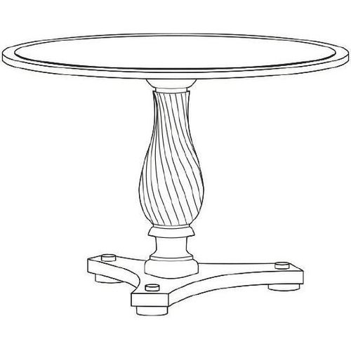 Klassischer Rundtisch runder Tisch Massiv Rustikal Tische Esstische Model ZB-4