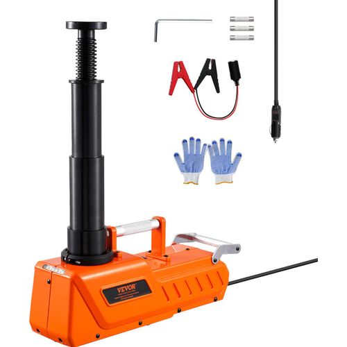 VEVOR Elektro-Wagenheber 15T, verstellbarer elektrischer Scherenwagenheber, hohe Kapazität, 12-V-Reifenmontiergerät-Ersatz mit doppelter Stromversorgung und LED-Licht