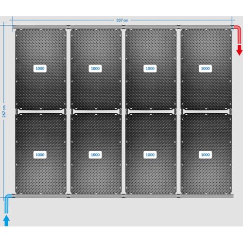 OKU Solarabsorber Pool-Solarheizung SET 16 - 8 Absorber