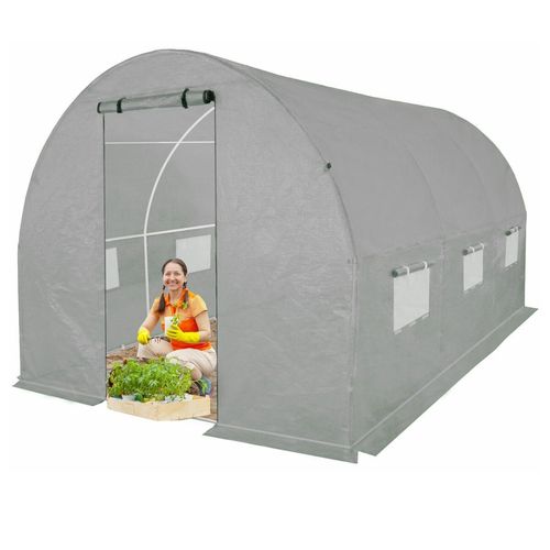 4iQ Foliengewächshaus, Gewächshaus 2x4,5m Grau