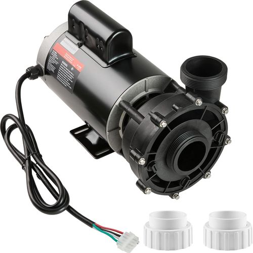 SucceBuy 2-Gang-SPA-Pumpe, 56-Rahmen, Whirlpool-SPA-Pumpe mit zwei Geschwindigkeiten, 1900 W / 43 m³/h / 18 m hohe Geschwindigkeit oder 450 W / 21,5 m³/h / 4,4 m niedrige Geschwindigkeit