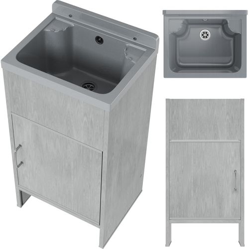 Granitan | Garagenzuleitung LOMA - Grau - Robustes PVC - Ideal für Werkstatt und Garage