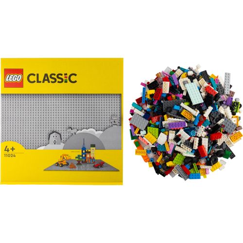 LEGO® City Mega-Bauspaß 1000 bunte Bausteine, Sondersteine + 1 graue Platte - NEU! Teile 1000x