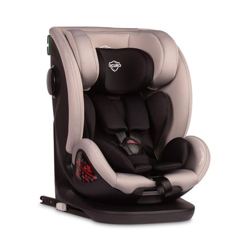 CARETERO Securo, Reboarder 360 Drehbar Isofix, 2in1 Kindersitz Auto, Grau