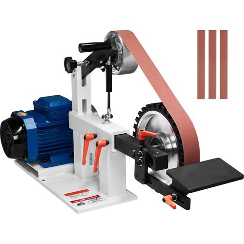 SucceBuy Bandschleifmaschine, 72 x 2 Zoll Bandpolierer mit variabler Geschwindigkeit und VFD, 1500 W 2 PS Polier- und Schleifmaschine ausgestattet mit 3 Schleifformen