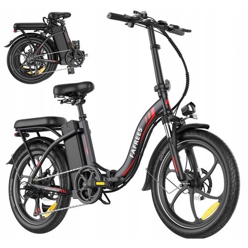 E-Bike 20 Zoll Faltbares Elektrofahrrad Klappfahrrad 20*3.0 Fat Tire klappbar Mountainbike Trekking-E-Bike 250W 20AH 25KM/H Schwarz