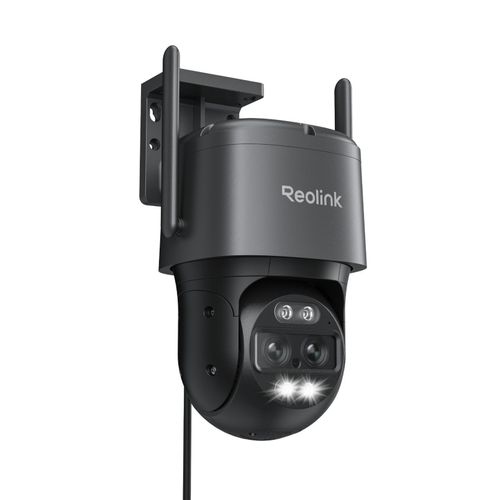 Reolink Trackmix WiFi, 4K 8MP Dual-Objektiv Outdoor Überwachung, 2,4/5 GHz Dual-Band Wi-Fi 6, Auto-Zoom Tracking, Pan&Tilt, 6X Zoom, Nachtsicht, Grau