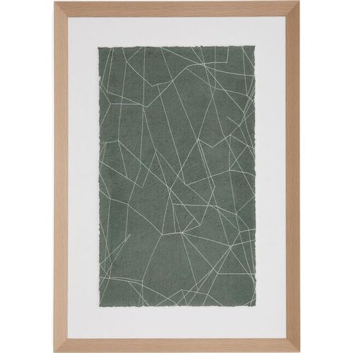 Abstraktes Bild Durkan 4 x 70 x 100 cm Segeltuch Polystyrol Leinen Grün