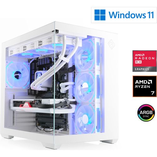 Gaming PC, AMD Ryzen 7 9800X3D, 4700 MHz, Radeon RX 9070 XT, 32 GB DDR5 RAM, 2000 GB M.2 SSD, Windows 11 Home, USB 3.2 | M12120H