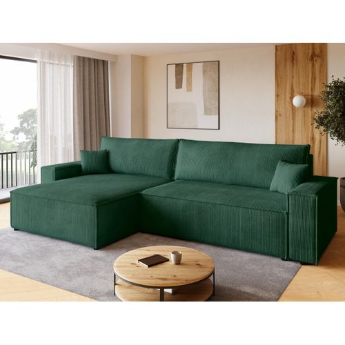 Bromarkt 34773, Ecksofa, Wohnzimmer, Grün, 4 Sitz(e), Grün, Schwarz