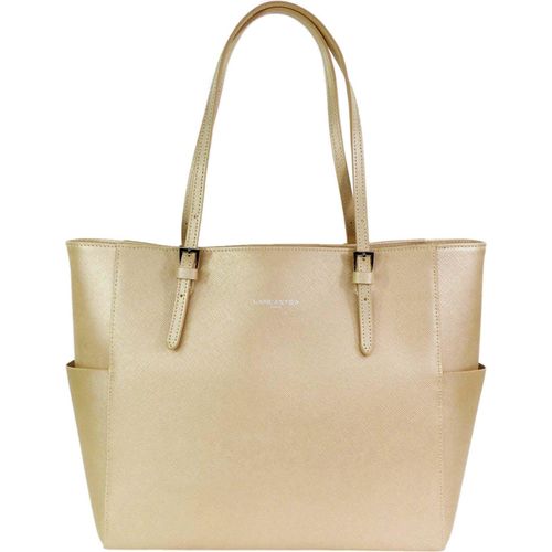 Lancaster Saffiano Intemporal Large Schoulder Bag Champagne